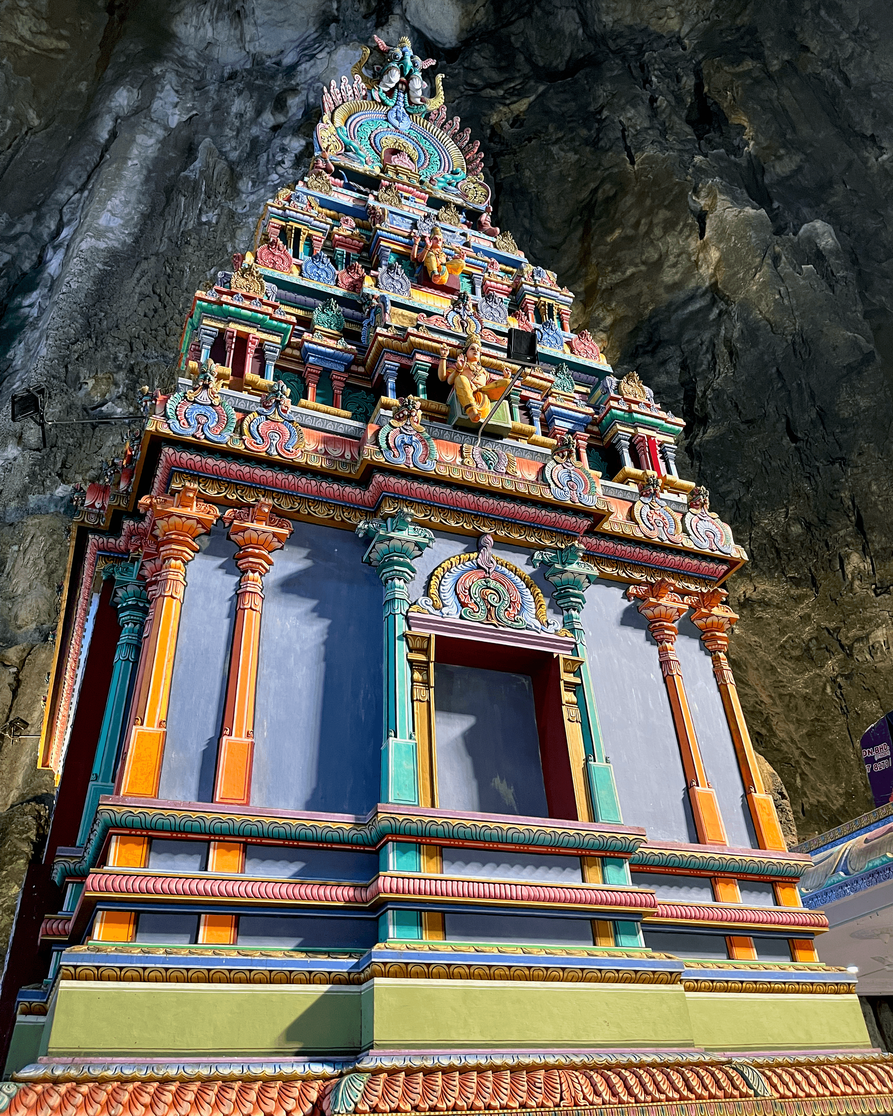 Altar inside the Batu Caves temple in Kuala Lumpur, Malaysia