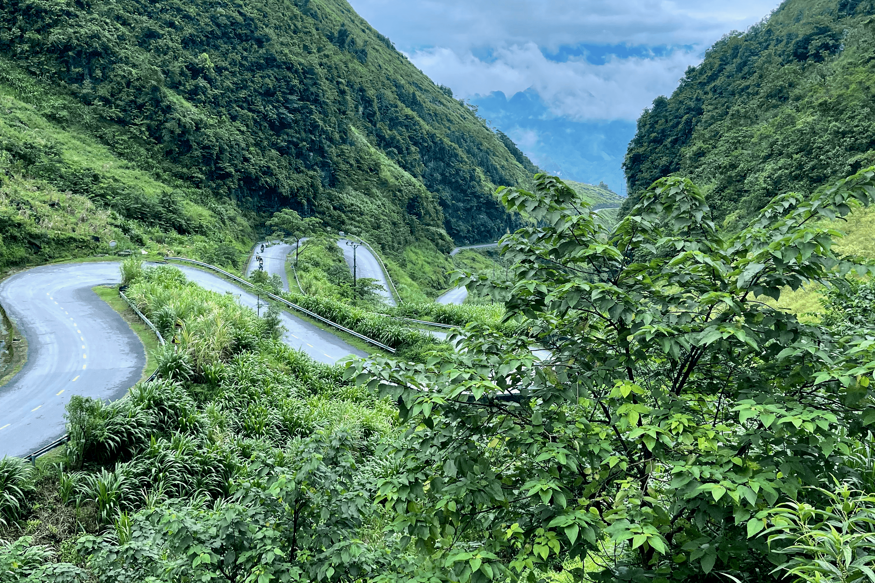 Famous road on the Ha Giang Loop in Vietnam