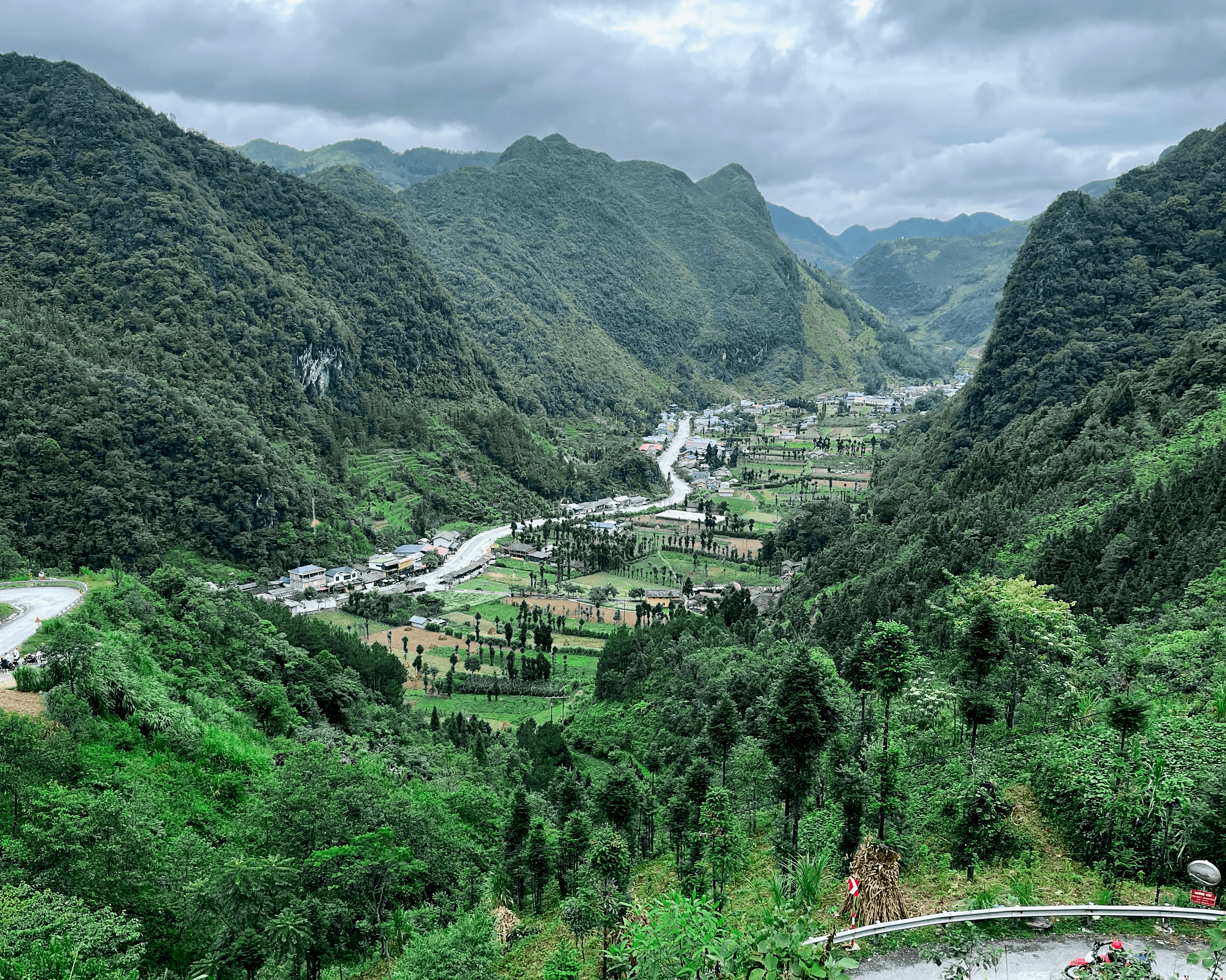 A village in the mountains of Ha Giang, Vietnam