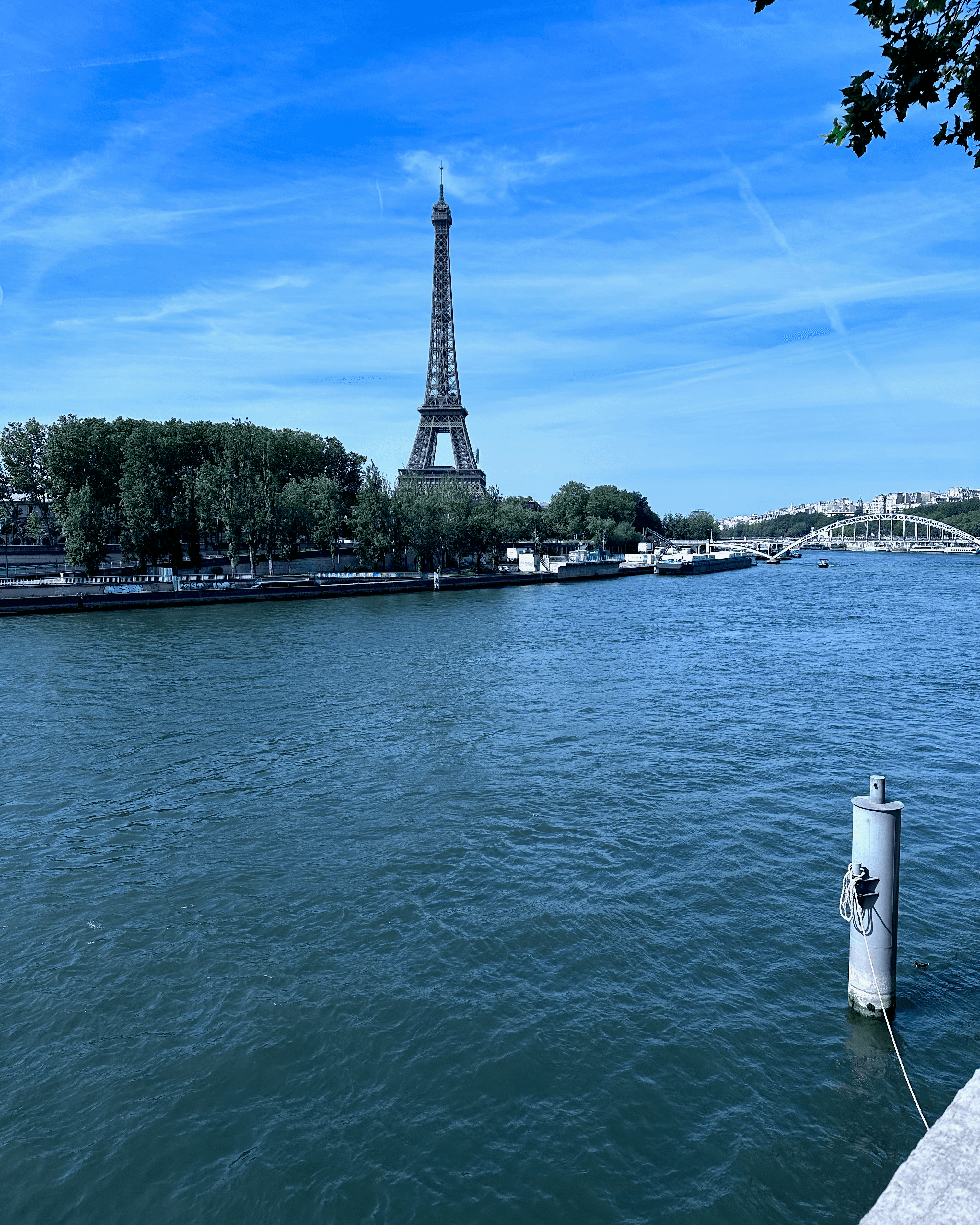 Eiffel Tower and Seine River in Paris, France