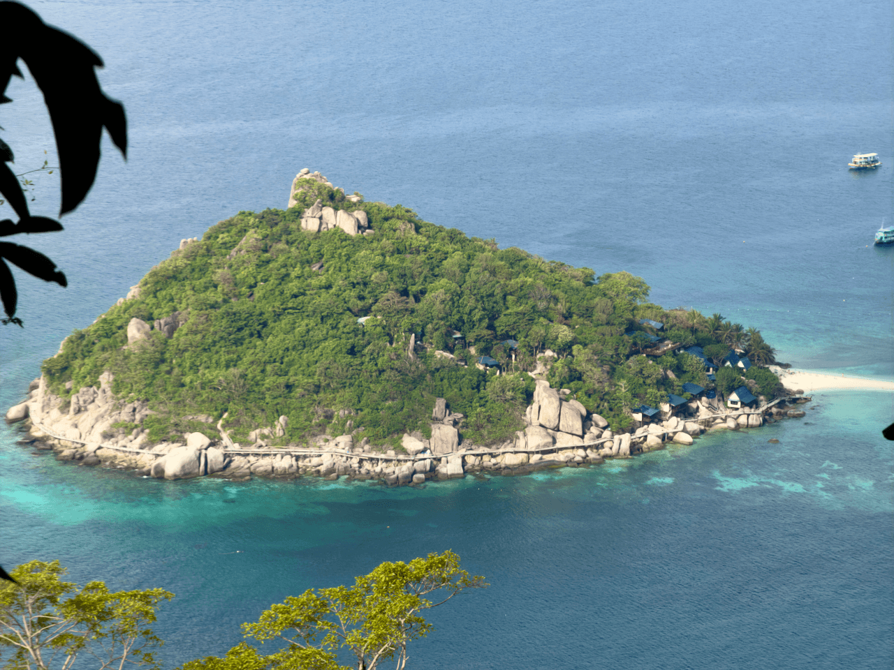 Nang Yuan Island viewed from Grandfather Rock on Koh Tao, Thailand