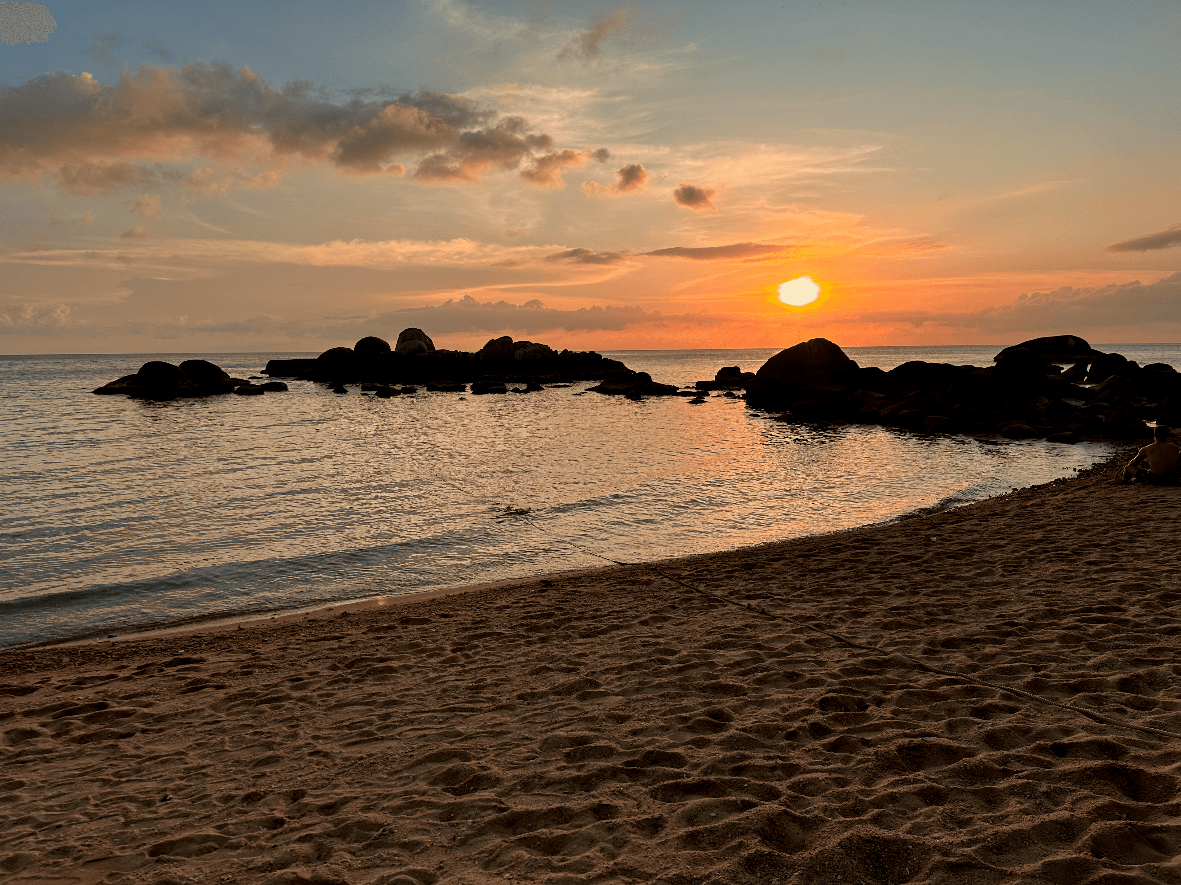 Sunset over the ocean on Koh Tao, Thailand